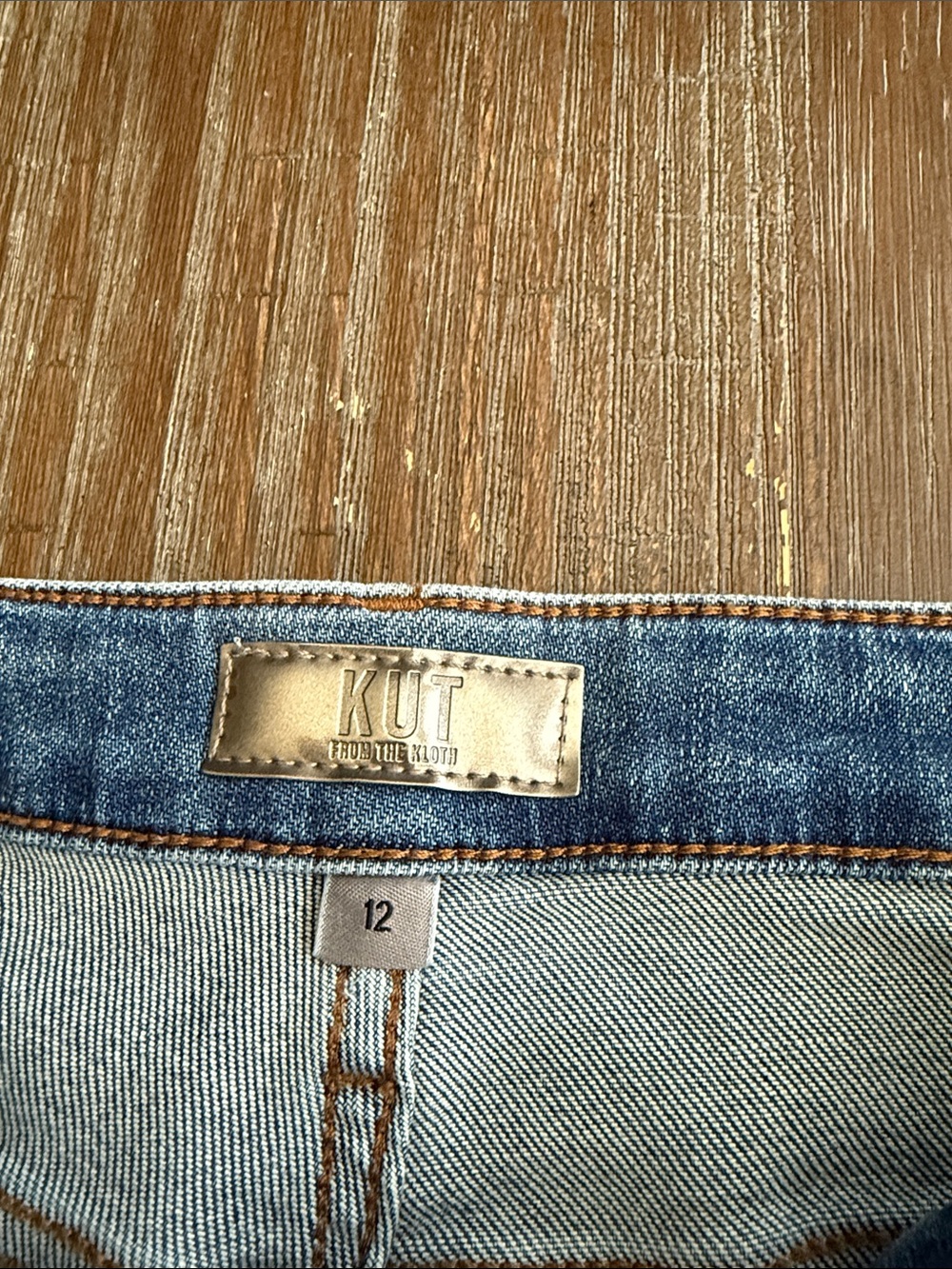 KUT from kloth high rise Rachel fab an mom Jean size 12 nwt - Picture 6 of 11